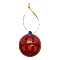 Gingham Bauble Peach and Red