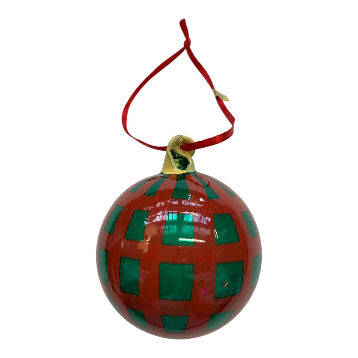 Gingham Bauble Red and Green