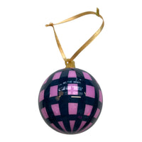 Gingham Bauble Pink and Navy