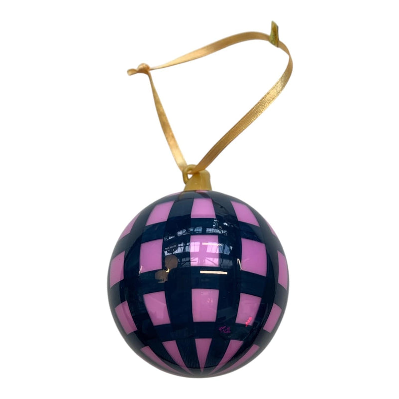 Gingham Bauble Pink and Navy