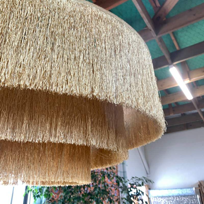 Gold Fringed Pendant Lampshade