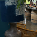 Indigo Shibori 15" Drum Lampshade