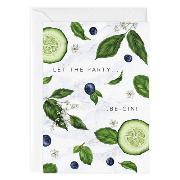 "Let The Party Be-Gin!" Card Little & Fox