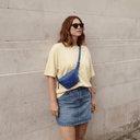 The Little & Fox Leather Bum Bag Electric Blue