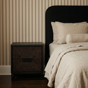 Carved Teak Bedside Table