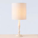 Haven Linen White 12" Drum Lampshade
