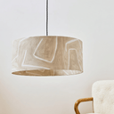 Graffito Beige Lined 28" Pendant Lampshade
