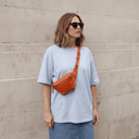 The Little & Fox Leather Bum Bag Tangerine