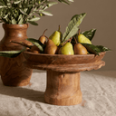 Teak Pedestal Display Bowl
