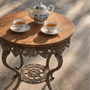 Vintage Ornate Metal Side Table