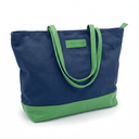 The Little & Fox Tote Indigo with Emerald leather