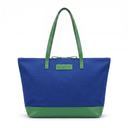 The Little & Fox Tote Royal Blue with Emerald leather