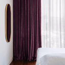 Aubergine Cotton Blend Velvet Fabric
