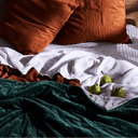 Pin Velvet Coverlet Forest Green