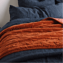 Pin Velvet Coverlet Orange