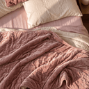 Pin Velvet Coverlet Pink