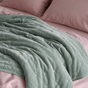 Pin Velvet Coverlet Seafoam