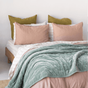 Pin Velvet Coverlet Seafoam