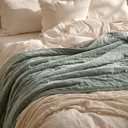 Pin Velvet Coverlet Seafoam