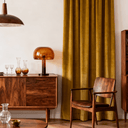 Gold Cotton Blend Velvet Fabric