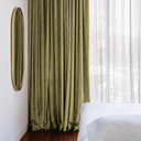 Moss Cotton Blend Velvet Fabric