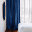 Sapphire Cotton Blend Velvet Fabric
