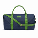 The Little & Fox Weekender Indigo with Emerald Leather