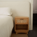 Havana Sungkai & Rattan Bedside Table