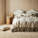Ravello Linen Duvet Cover King Bone