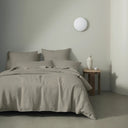 Ravello Linen Duvet Cover Queen Pebble