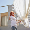 Ravello Linen Duvet Cover King White