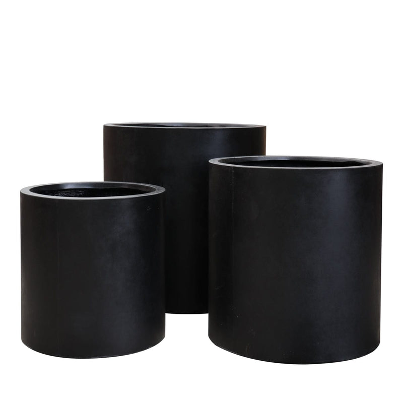 Mikonui Cylinder Planter Small  - Black PRE ORDER