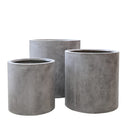 Mikonui Cylinder Planter Large - Weathered Cement PRE ORDER