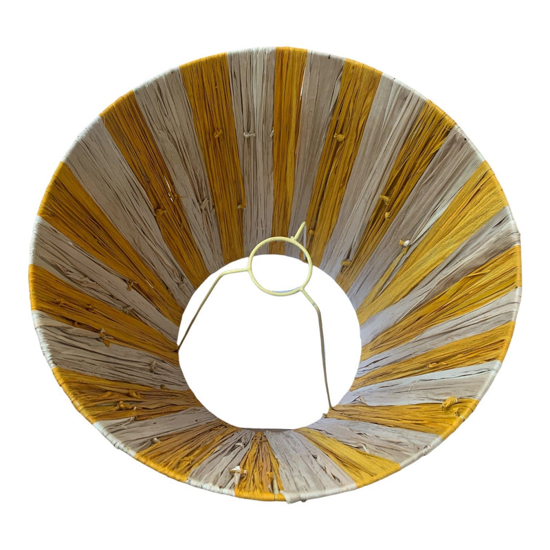 Yellow Striped Pandan Cone Lampshade