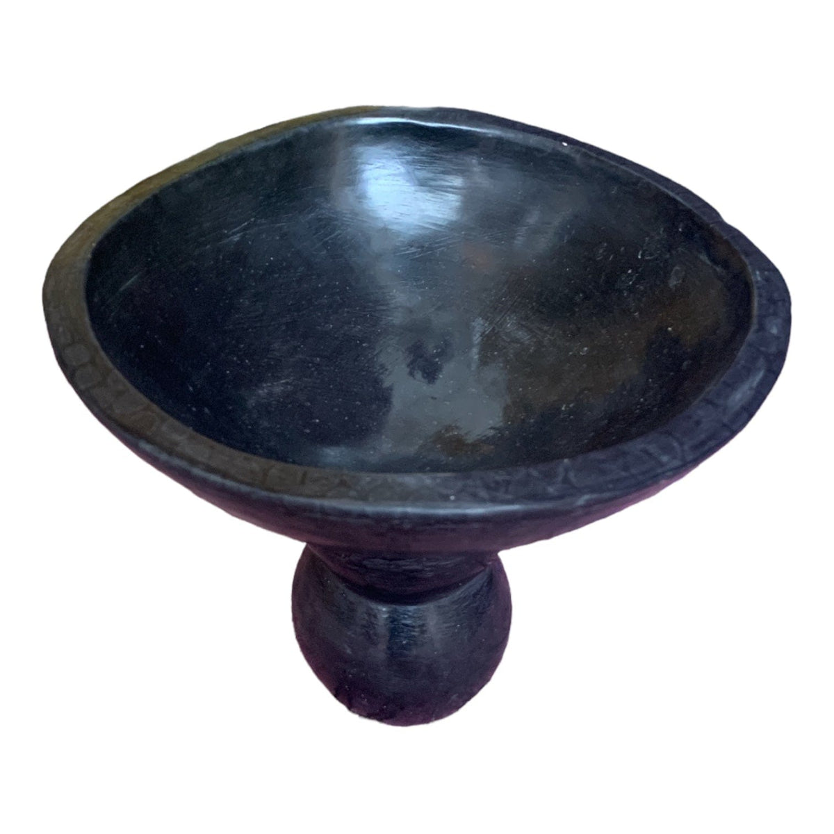 Black Pedestal Bowl