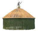 Green Fringed Pandan Pendant Lampshade Little & Fox