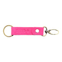 Fuchsia Bilbo Leather Keyring