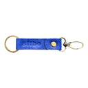 Navy Bilbo Leather Keyring