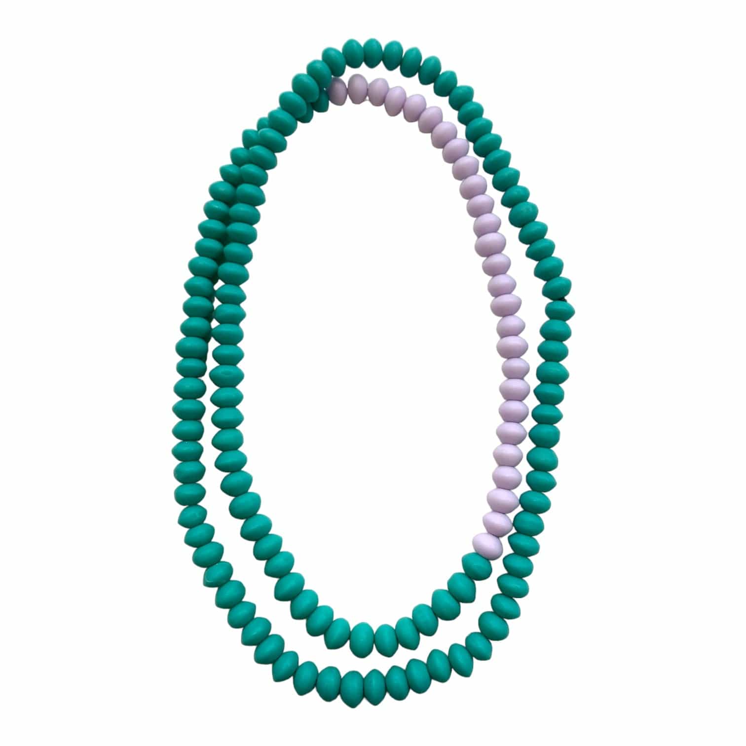 Teal Resin Beaded Necklace