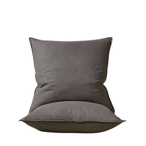 Ravello Linen Euro Pillowcase Set Cover Charcoal