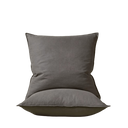 Ravello Linen Euro Pillowcase Set Cover Charcoal