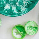 Salt & Pepper Container Resin Swirl  Clover