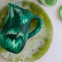 Resin Swirl Tall Jug Teal