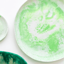 Super Large Resin Swirl Platter Mint Ice