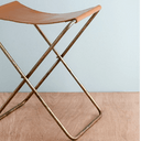 Antique Copper Leather Stool