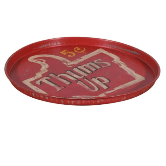 Red Thums Up Vintage Round Tray
