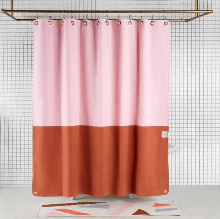 Orient Flamingo Canvas Shower Curtain