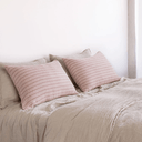 Basix Stripe Rosa/Floss Linen Standard Pillowcase