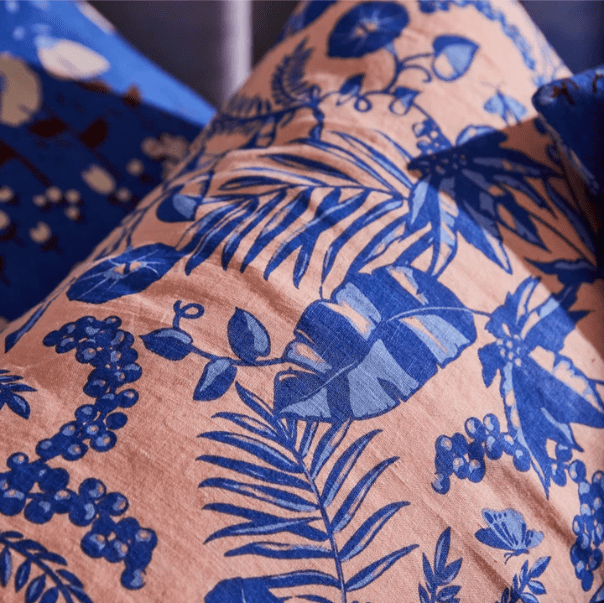 Safia Linen Blue Jay Standard Pillowcase Set