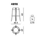 Charles Ghost Stool Medium Smoke
